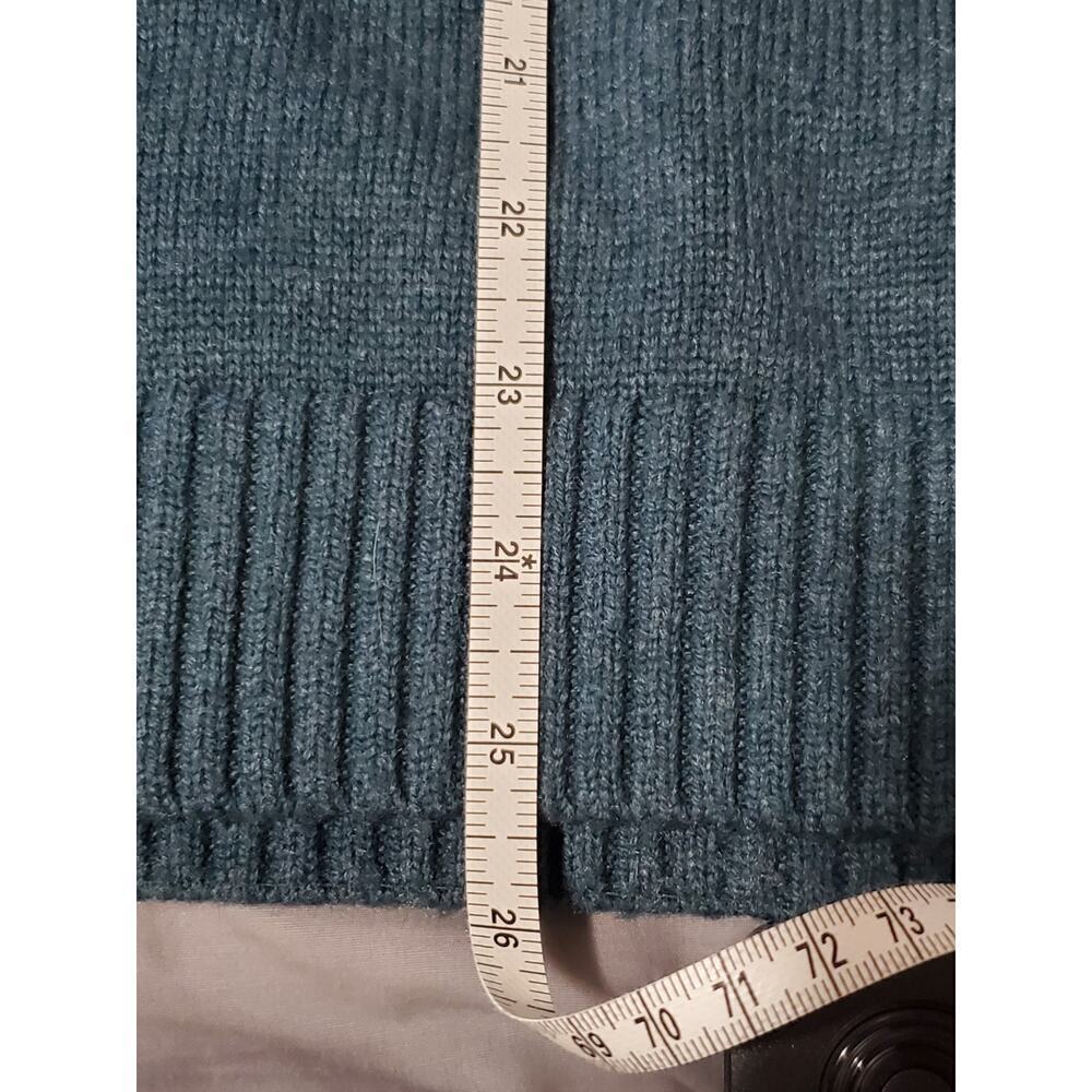 Duluth Trading Co Men’s Wool Blend Pullover Sweater XL Teal 70% Recycled Wool - Picture 8 of 13